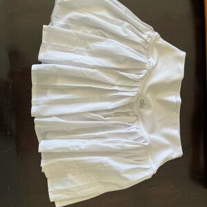 ALO Yoga White Pleated Skirt